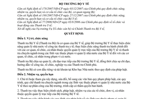 Quyết định 41/2008/QĐ-BYT quy định chức năng, nhiệm vụ, quyền hạn và cơ cấu tổ chức của Thanh tra Bộ Y tế