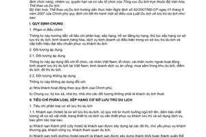 Thông tư 88/2008/TT-BVHTTDL Luật Du lịch lưu trú du lịch hướng dẫn Nghị định 92/2007/NĐ-CP