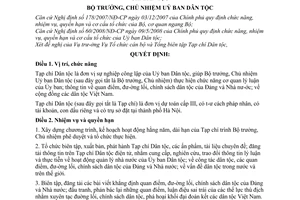 Quyết định 415/QĐ-UBDT quy định chức năng, nhiệm vụ, quyền hạn và cơ cấu tổ chức của Tạp chí Dân tộc