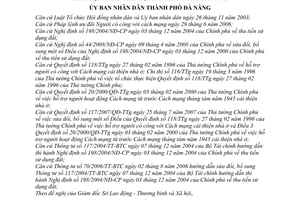 Quyết định 61/2008/QĐ-UBND chính sách hỗ trợ người có công Cách mạng cải thiện nhà ở trên địa bàn thành phố Đà Nẵng