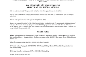 Nghị quyết 51/2008/NQ-HĐND chỉ tiêu vốn đầu tư xây dựng cơ bản bằng nguồn xổ số kiến thiết