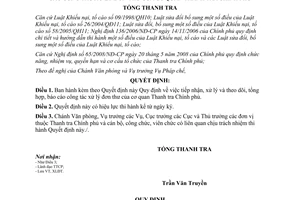 Quyết định 2957/2008/QĐ-TTCP tiếp nhận, xử lý và theo dõi, tổng tổng hợp báo cáo