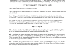 Quyết định 482/2008/QĐ-UBND mật độ cây trồng đơn giá bồi thường hỗ trợ cây cối hoa màu khi thu hồi đất