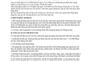 Thông tư 133/2008/TT-BTC hướng dẫn suất chi đào tạo lưu học sinh nước ngoài diện Hiệp định học tập tại trường đại học Việt Nam