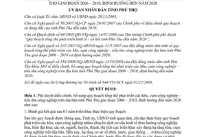 Quyết định số 4124/QĐ-UBND 2008 Quy hoạch phát triển khu cụm công nghiệp Phú Thọ 2006 2010