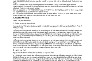 Thông tư 134/2008/TT-BTC hướng dẫn nghĩa vụ thuế áp dụng tổ chức, cá nhân nước ngoài kinh doanh Việt Nam có thu