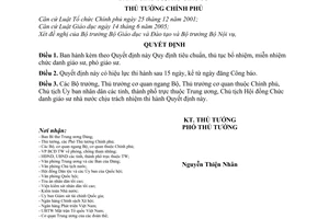 Quyết định 174/2008/QĐ-TTg Quy định tiêu chuẩn, thủ tục bổ nhiệm, miễn nhiệm chức danh giáo sư, phó giáo sư