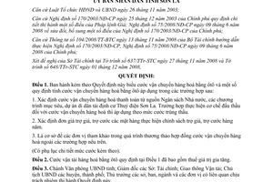 Quyết định 2964/QĐ-UBND năm 2008 về cước vận tải hàng hoá bằng ôtô do Ủy ban nhâ