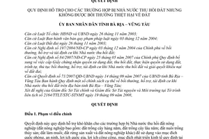 Quyết định 70/2008/QĐ-UBND hỗ trợ cho các trường hợp bị nhà nước thu hồi đất