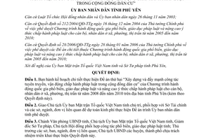 Quyết định 2015/2008/QĐ-UBND tuyên truyền vận động chấp hành pháp luật Phú Yên