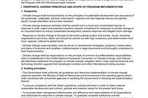 Decision No. 158/2008/QD-TTg of December 2, 2008, approving the national target program on response to climate change.