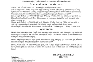 Quyết định 126/2008/QĐ-UBND Quy định tiêu chí, cách đánh giá, xếp loại