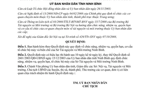 Quyết định 2203/2008/QĐ-UBND chức năng nhiệm vụ Sở Tài nguyên Ninh Bình