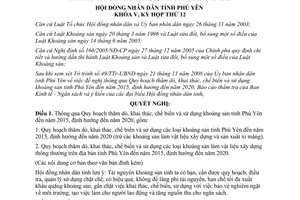 Nghị quyết 118/2008/NQ-HĐND Quy hoạch thăm dò khai thác chế biến sử dụng