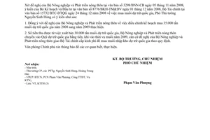 Công văn 227/VPCP-KTTH điều chỉnh kế hoạch mua muối dự trữ quốc gia