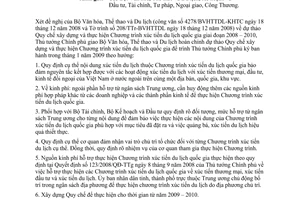 Công văn 205/VPCP-KTTH hoàn chỉnh Quy chế xây dựng và thực hiện Chương trình xúc tiến du lịch quốc gia