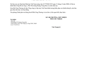 Công văn 215/VPCP-KTN Dự án nhiệt điện Uông Bí mở rộng 1