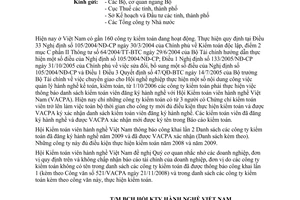 Công văn 556/VACPA công khai lần 2 danh sách các công ty kiểm toán đủ điều kiện thực hiện kiểm toán năm 2009