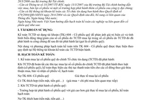 Công văn 294/NHNN-TCKT hướng dẫn hạch toán kế toán cổ phiếu quỹ