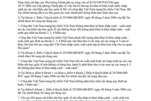 Công văn 587/BTC-TCHQ  thực hiện công văn 8176/VPCP-KTTH ngày 28/11/2008 Văn phòng Chính phủ
