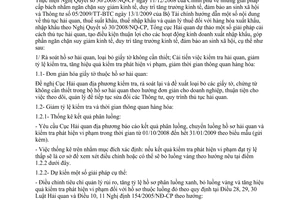 Công văn 497/TCHQ-GSQL triển khai thực hiện Nghị quyết 30/NQ-CP và Thông tư 05/2009/TT-BTC