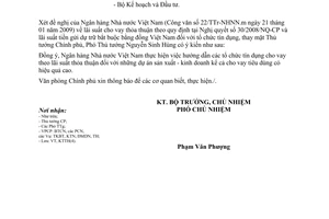 Công văn 627/VPCP-KTTH áp dụng lãi suất cho vay thỏa thuận các tổ chức tín dụng