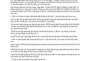 Công văn 113/BXD-PTĐT hướng dẫn tiêu chí phân loại đô thị loại III, IV, V