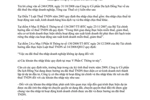 Công văn 340/TCT-CS ưu đãi thuế thu nhập doanh nghiệp