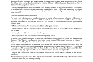 Official Dispatch No. 762/BTC-TCT  on guiding some contents on personal income