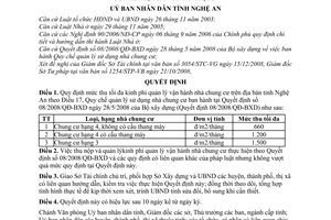 Quyết định 01/2009/QĐ-UBND mức thu tối đa kinh phí quản lý vận hành nhà chung cư