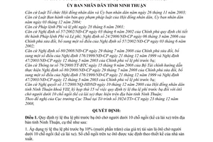 Quyết định 02/2009/QĐ-UBND quy định tỷ lệ thu lệ phí trước bạ đối với ôtô chở người dưới 10 chỗ ngồi (kể cả lái xe) trên địa bàn tỉnh Ninh Thuận do Ủy ban nhân dân tỉnh Ninh Thuận ban hành
