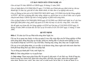 Quyết định 02/2009/QĐ-UBND chức năng Chi cục Phát triển nông thôn Nghệ An