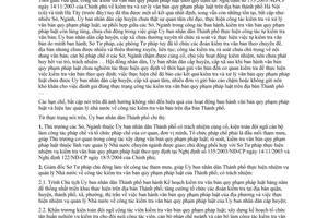 Chỉ thị 01/2009/CT-UBND tăng cường công tác kiểm tra, xử lý văn bản quy phạm pháp luật địa bàn thành phố Hà Nội