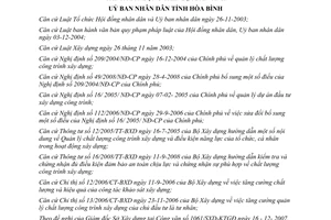 Quyết định 01/2009/QĐ-UBND quản lý chất lượng công trình xây dựng Hòa Bình