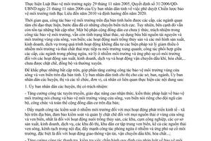 Chỉ thị 01/2009/CT-UBND công tác BVMT vùng cửa sông ven biển Bạc Liêu