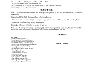 Quyết định 04/2009/QĐ-TTg  trích quỹ bình ổn giá xăng dầu