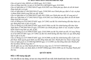 Quyết định  14/2009/QĐ-UBND thu phí xây dựng trên địa bàn thành phố Hà Nội