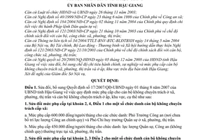 Quyết định 02/2009/QĐ-UBND sửa đổi Quyết định 17/2007/QĐ-UBND mức phụ cấp cho cán bộ không chuyên trách ở xã, phường, thị trấn