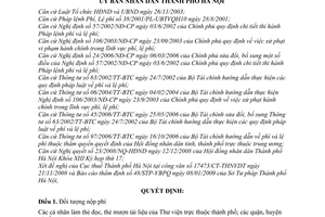 Quyết định  35/2009/QĐ-UBND  thu phí thư viện trên địa bàn thành phố Hà Nội
