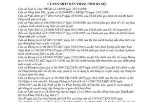 Quyết định  08/2009/QĐ-UBND  thu lệ phí đăng ký giao dịch bảo đảm trên địa bàn thành phố Hà Nội