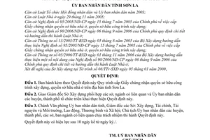 Quyết định 03/2009/QĐ-UBND Quy trình cấp Giấy chứng nhận quyền sở hữu công trình xây dựng, nhà ở