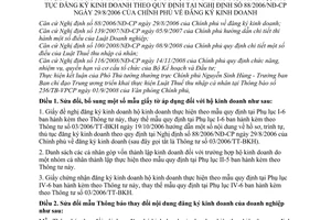 Thông tư 01/2009/TT-BKH đăng ký kinh doanh sửa đổi Thông tư 03/2006/TT-BKH