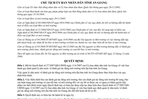 Quyết định 67/QĐ-UBND bãi bỏ Quyết định 27/2007/QĐ-UBND An Giang