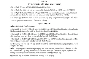 Quyết định 03/2009/QĐ-UBND bãi bỏ Quyết định quản lý đầu tư xây dựng công trình