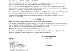 Quyết định 02/2009/QĐ-UBND bổ sung nhiệm vụ đối với Sở Giáo dục và Đào tạo