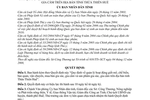 Quyết định 122/2009/QĐ-UBND Quy định quản lý hoạt động giết mổ, chế biến, bảo quản, vận chuyển,mua bán gia súc, gia cầm tỉnh Thừa Thiên Huế