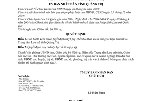 Quyết định 01/2009/QĐ-UBND Quy chế khai thác và sử dụng tài liệu lưu trữ