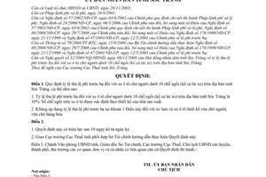 Quyết định 05/2009/QĐ-UBND tỷ lệ thu lệ phí trước bạ xe ô tô chở người dưới 10