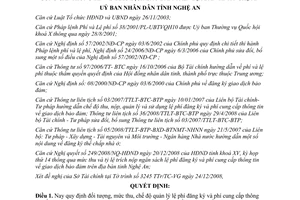 Quyết định 13/2009/QĐ-UBND lệ phí đăng ký phí cung cấp thông tin GD bảo đảm