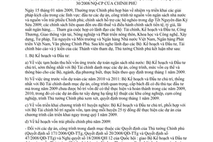 Thông báo 20/TB-VPCP kết luận Thủ tướng Chính phủ họp thường trực chính phủ nhiệm vụ triển khai thực hiện Nghị quyết 30/2008/NQ-CP